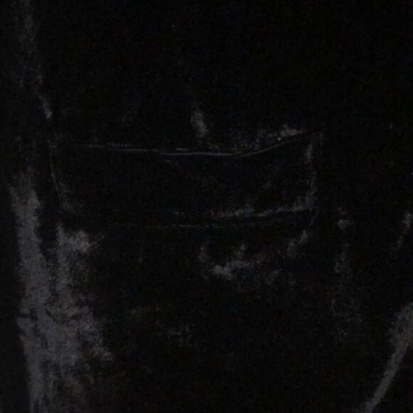 J. CREW black & gray cardigan. Size L. Velvet front & wool mix sleeves. - Picture 5 of 9